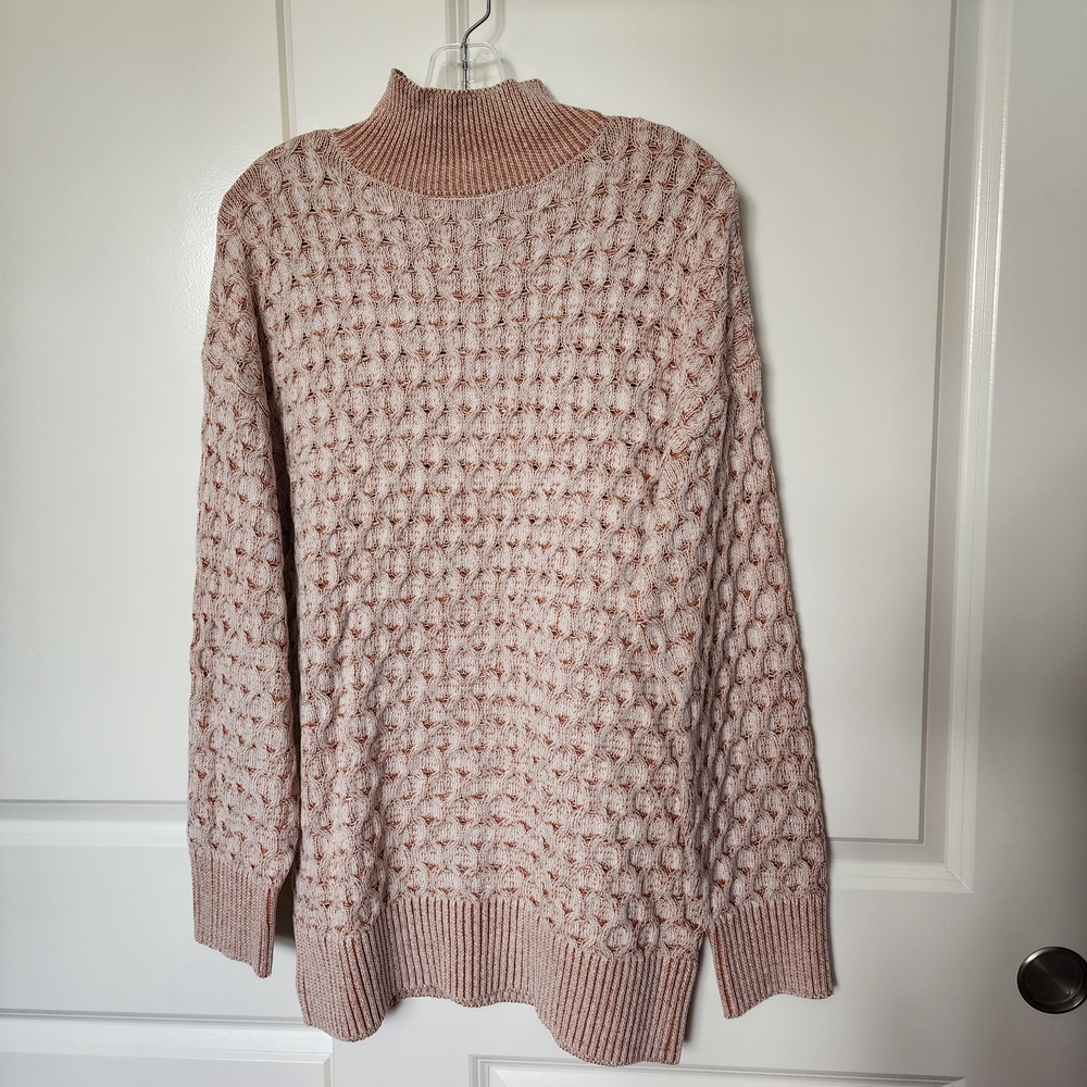 Women's Pink Textured Sweater